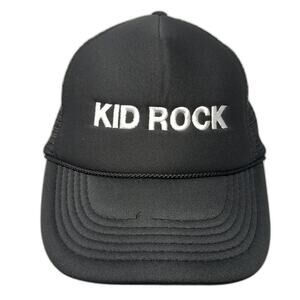 Kid Rock Snapback Trucker Hat Black One Size Adjustable Mesh Back Rope Nissun